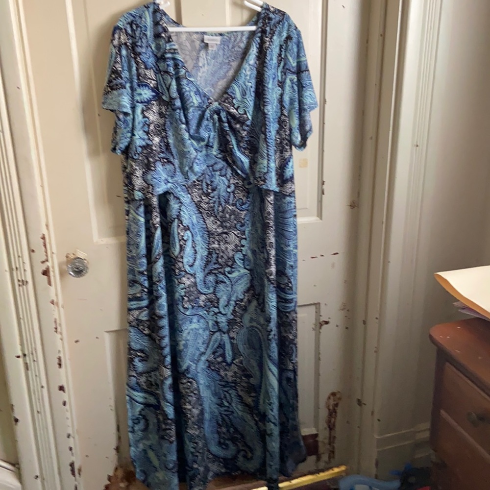 Avenue blue paisley dress